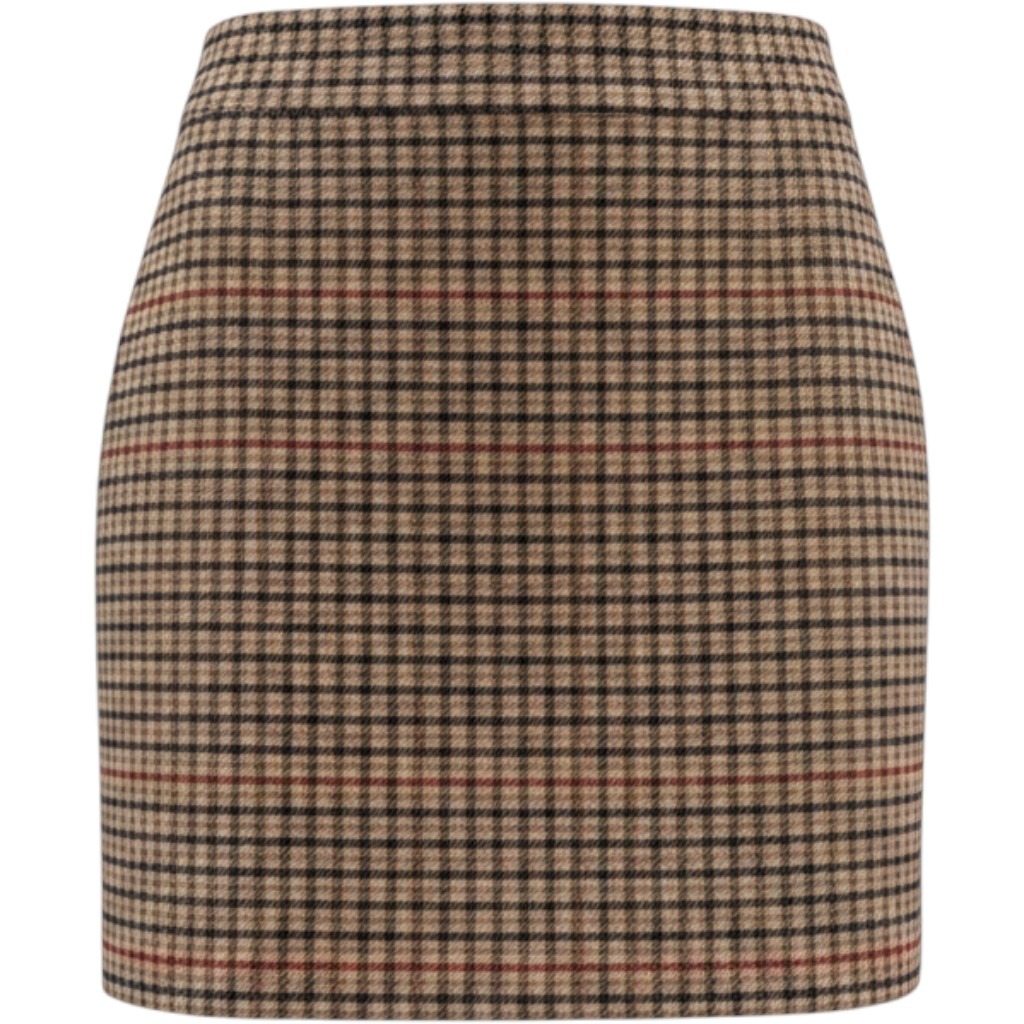 J. Crew Size 12 Wool Bend Plaid Mini Skirt Brown Academic Preppy Cottagecore
